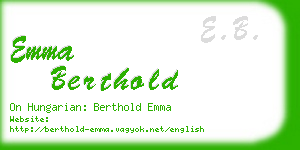 emma berthold business card
